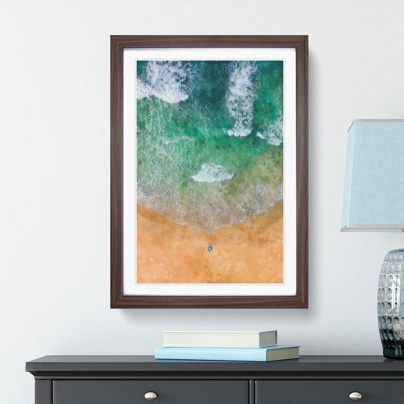 On the Gold Coast of Australia - Picture Frame Graphic Art Print, Walnut Framed, 45cm H x 33cm W x 2cm D