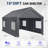 10 Ft. W X 20 Ft. D Car Canopy Portable Garage, Heavy Duty Car Port With Roll-up Ventilated Windows , Uv Resistant Waterproof All-season Tarp For Car, Boat And Emergency Shelter, White/ Black/ Yellow-123629353-123629355