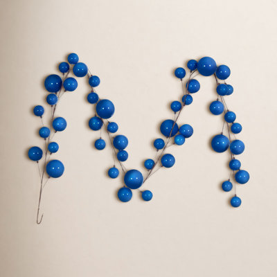 Vickerman 10' Blue Pearl Branch Ball Wire Garland
