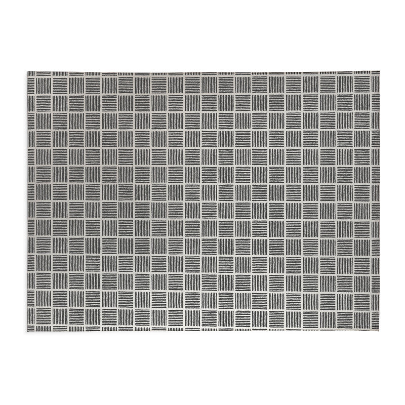 Tally Blocks Activity Mat, Rectangle 4' x 6', Ivory/Charcoal
