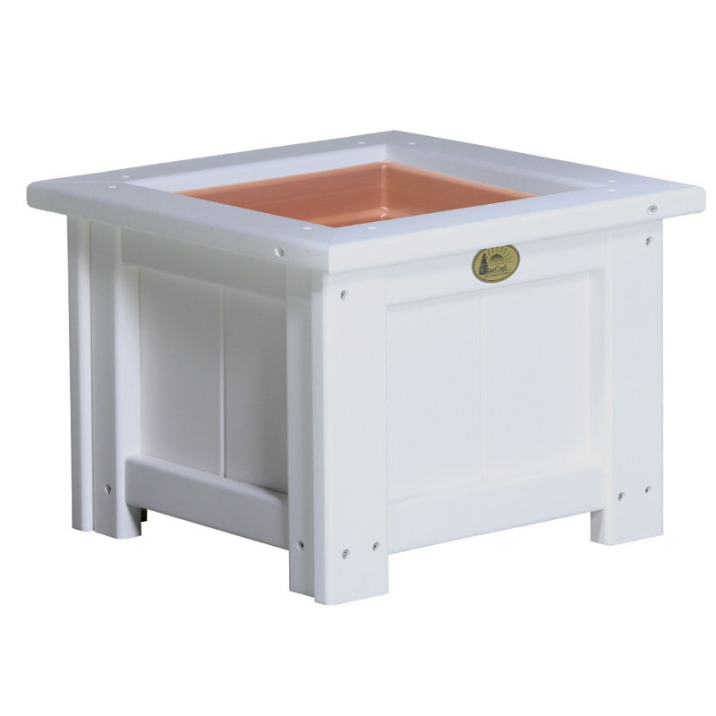 Boîte à fleurs en plastique Noelani, Blanc