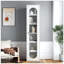 Grande armoire de présentation avec 6 tablettes et porte vitrée pour le rangement du salon, de la cuisine, de la chambre à coucher et du bureau