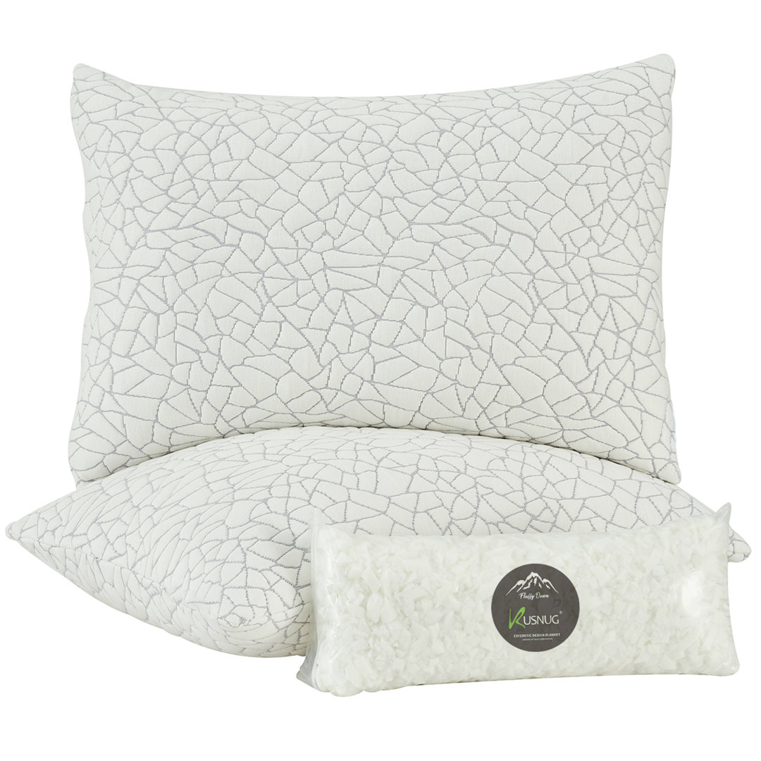 Memory Foam and Polyester Comfort Pillows (Set of 2) (Set of 2) ValenciaLuxe 