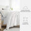 Ensemble de literie réversible 8 pièces - Housse de couette à motif, insert d'édredon et ensemble de draps unis-99311786-99311784