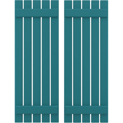 Americraft 2 Batten Exterior Real Wood Spaced Board-N-Batten Shutters (Per Pair)