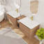 Meuble-lavabo double 68 po avec lavabo en céramique et meuble-lavabo mural 68 po-2081540171-2110221659