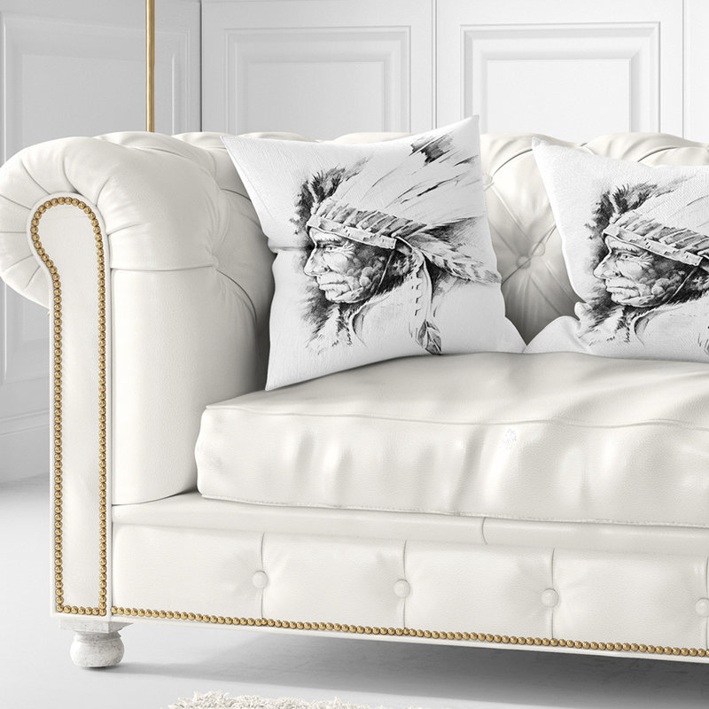  Coussin abstrait, 16 po x 16 po, Coussin décoratif