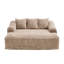 Chaise longue d'intérieur surdimensionnée et comprimée avec coussins décoratifs et accoudoirs, canapé-lit rembourré en chenille-856688258