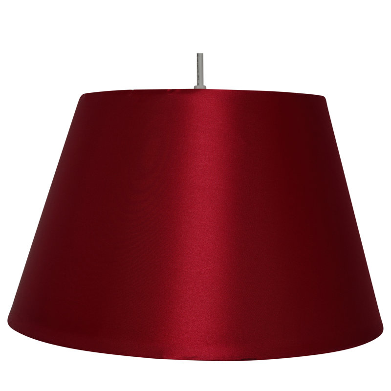 21.5 cm H Empire Silk Lamp Shade ( Uno ) in Red