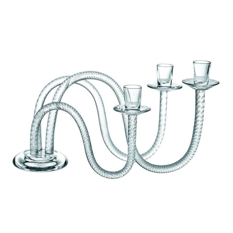 Roots 10.04'' H Crystal Tabletop Candelabra
