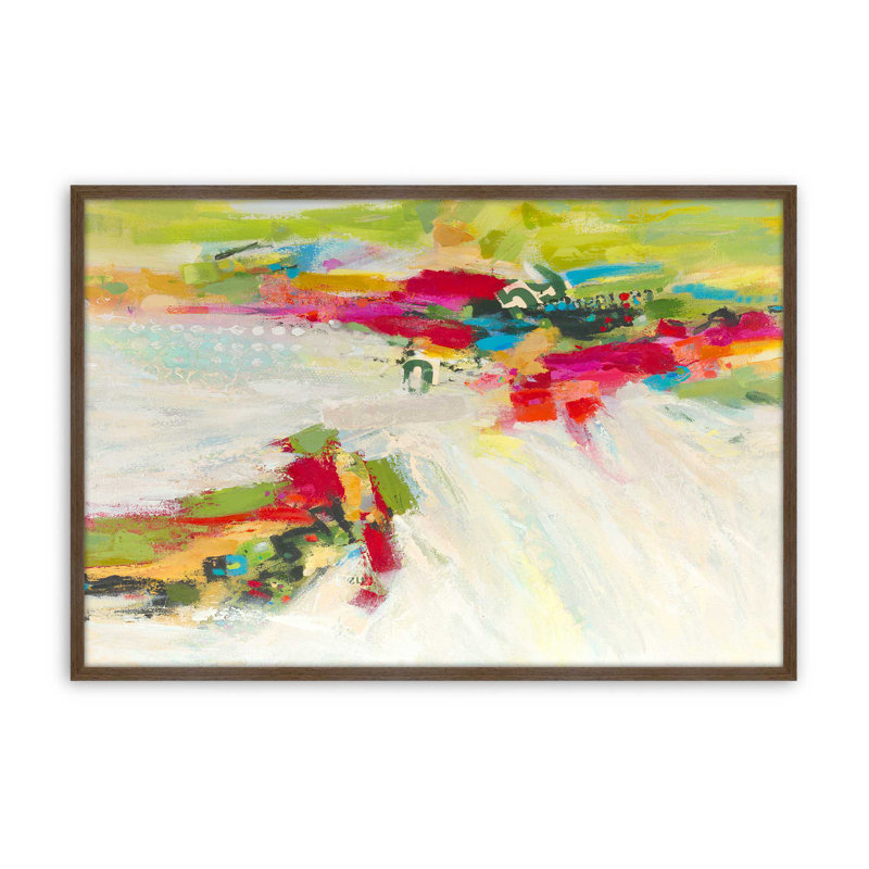 «Survol de la vue d'ensemble» par Janet tantne, H 12 po x l 18 po, Impression sur cadre ouvert sans papier mat, Brun