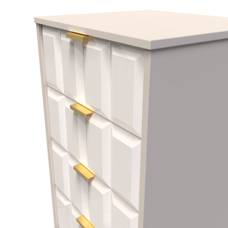Allem 45cm W Manufactured Wood Bedside Table, Kashmir Gloss/Kashmir