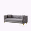 Canapé en velours Chesterfield de 80 po, canapé 3 places très profond, canapé de style moderne avec têtes de clou à boutons, accoudoirs carrés, meubles-2029641906