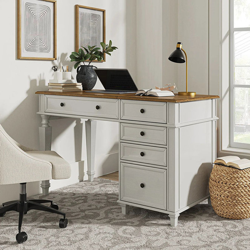 Small desk, Brown/White