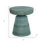 Table de bout ronde 18 po en bois massif bleu sarcelle-280101291-280101284