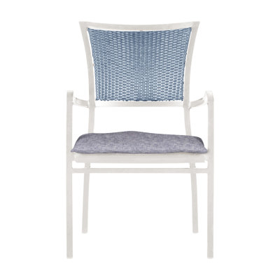 Fauteuil Aire - Craie et chambray
