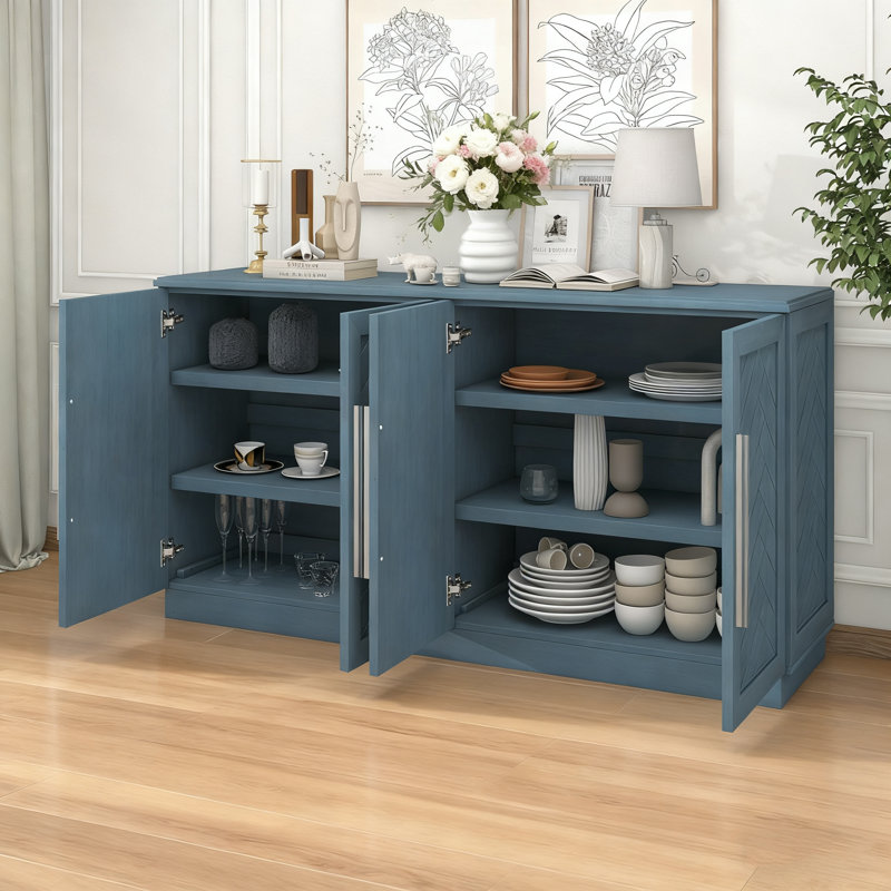 Buffet d'appoint 60 po Temperley, Bleu duplicata