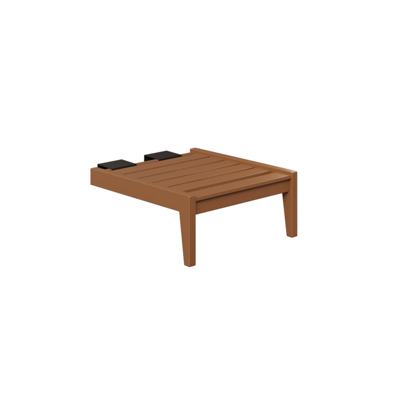 Mayhew Rectangle Outdoor Ottoman Patio Ottoman, Cast Sage, Cedar