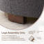 Caysey 30.1" W Upholstered Round Storage Ottoman with Wooden Tray-1265259782