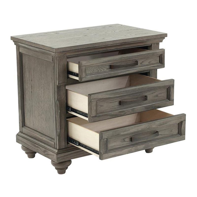 Tymekia 3 - Drawer Nightstand in Gray