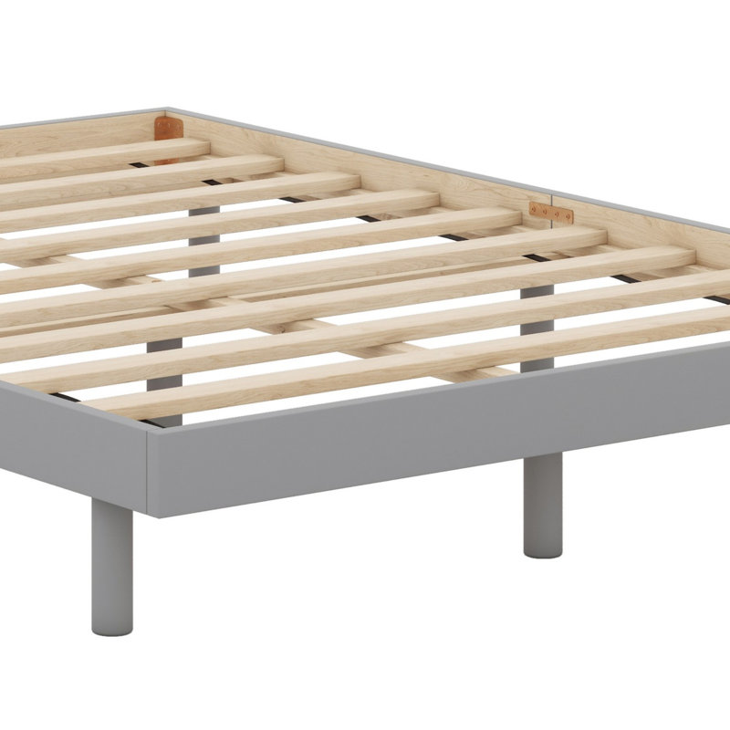 Modern Design Floating Platform Bed Frame, Gray, Full