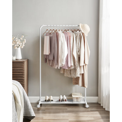 Harsha 90.5cm Rolling Clothing Rack