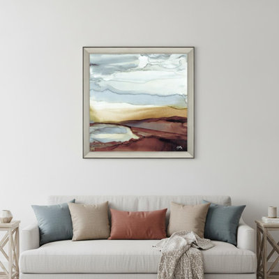 «New Sky Square», reproduction d'art encadrée argentée