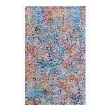 Machine Washable Multi Rug, Abstract Area Rug For Living Room