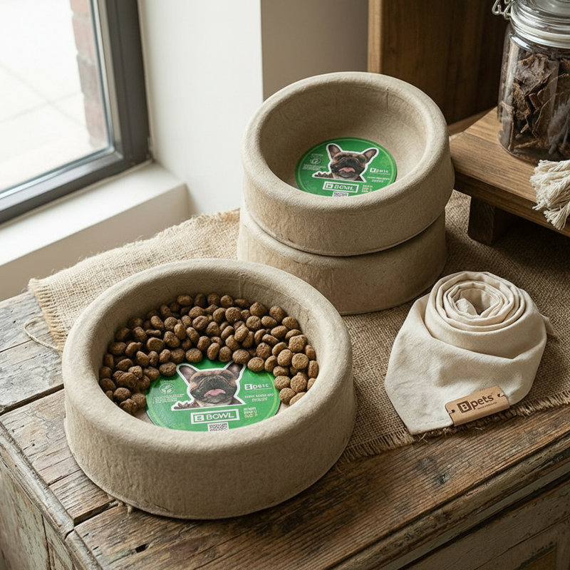  Bols pour chiens - Ensemble de 10 assiettes robustes pour aliments pour animaux en pâte moulée