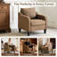 Ensemble de 2 fauteuils d'appoint en lin brun avec accoudoirs arrondis Mid-Century-53974160-53974164