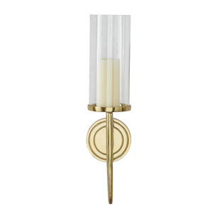 Ripple Brass Wall Sconce Modern Taper Candle Holder + Reviews