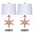 Aloni Starfish Seaside Coastal Table Lamp (Set of 2)-452825793
