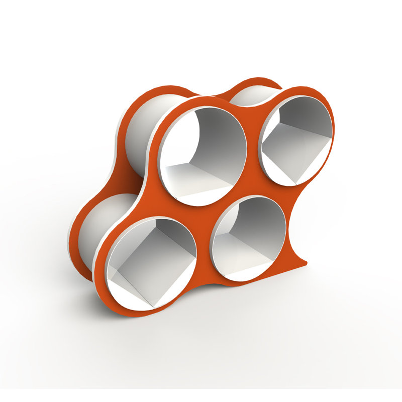 Bibliothèque géométrique BOLLA Pop, 4 tablettes, Tangerine