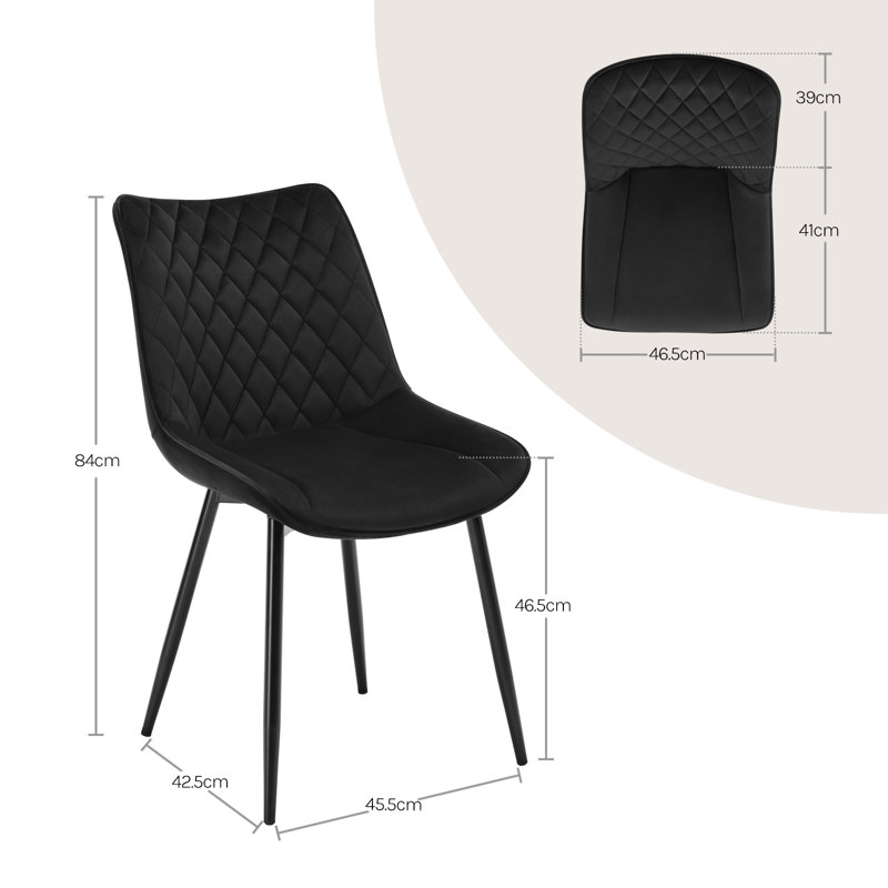 Toombs Upholstered Dining Chair, Black