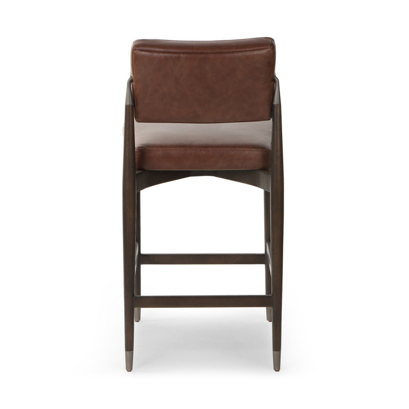 Anton Stool-Havana Brown-Bar, Counter Stool (27" Seat Height), Cognac Genuine Leather