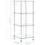 Abrahem 40cm W Metal Shelving Unit-191937113