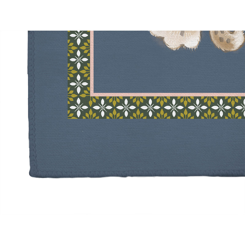 Lil Lying Leopard Kids Play Mat, Slate, Rectangle 3' x 5'