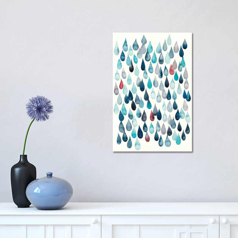Watercolor Drops I by Grace Popp - Wrapped Canvas Painting, 45.72cm H x 30.48cm W x 1.91cm D