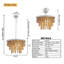 Lustre 5 lumières Boho Tassel