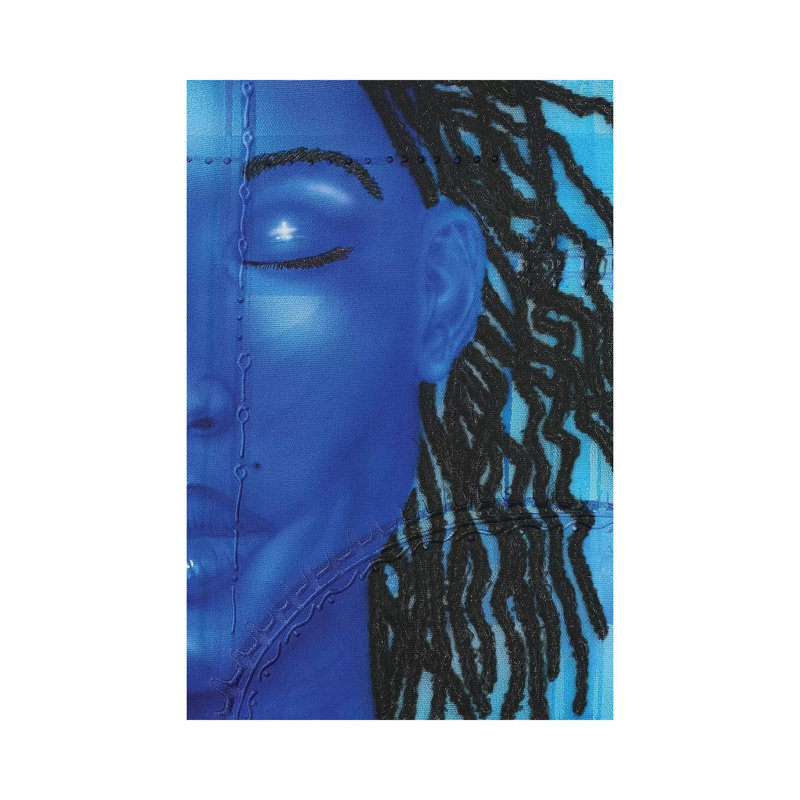 Blue by Fred Odle - Wrapped Canvas Painting, 20.32 cm H x 30.48 cm W
