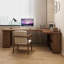 Bureaux en bois massif en L brun noisette-107466482-107466480