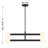 Omied 4-Light Chandelier in Matte Black-206712455