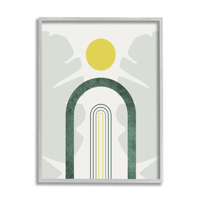 «Green Arches Tropical Abstraction» encadré sur bois par Urban Epiphany, impression, L 20 po x H 16 po