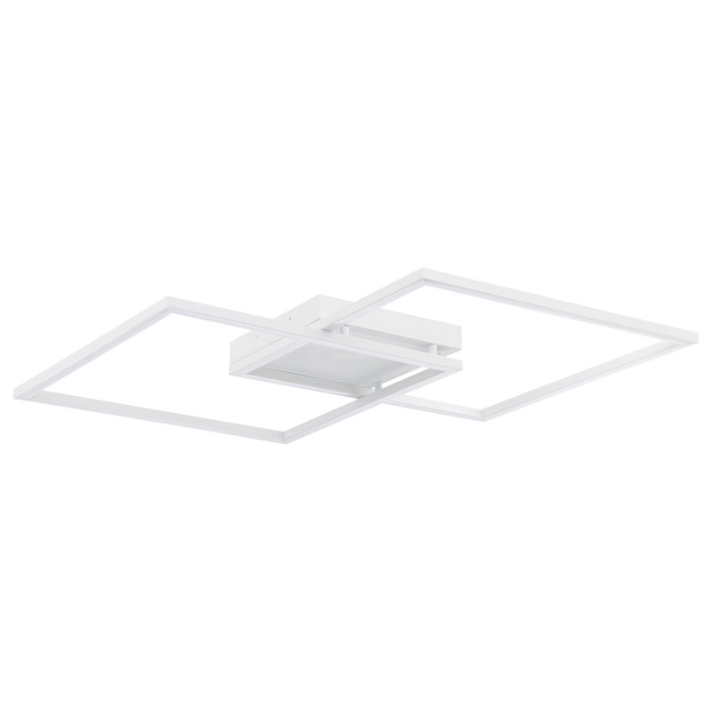 Chelette Acrylic Flush Mount, White, 3.5" H x 30.5" W x 30.5" D
