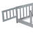 Full Size Floor Bed Grey Rubber Wood Fence Door Design-1581972873