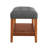 Fabric Upholstered Bench With Open Storage-1215551752
