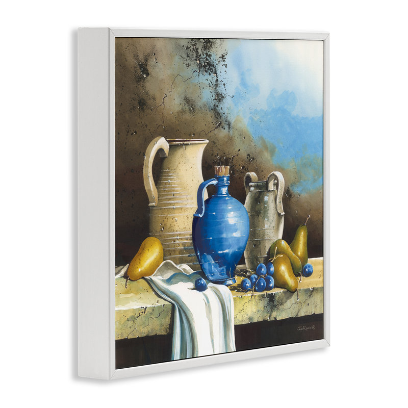 Art de giclée champêtre, Giclée encadrée blanc bord de mer, H 12 po x l 12 po