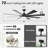 Vaczon 72" Smart Dimmable LED Ceiling Fan with 3CCT LED Lights, 6-Speed Reversible DC Motor, Timer, Remote and App Control-1351850964