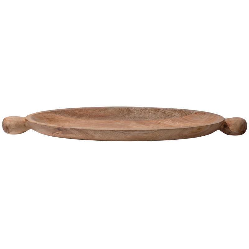 BePureHome Seemly Mango Wood Platter, 4cm H x 18cm L x 53cm W
