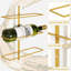 Donnel 9 Bottle Wall Mounted Wine Bottle Rack in Gold